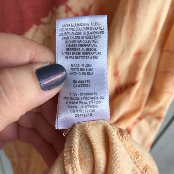 Free People Orange Tiedye Shirt - Picture 5 of 6